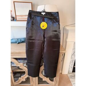 Alden Adair Satin Trousers Womens Medium Black NWT